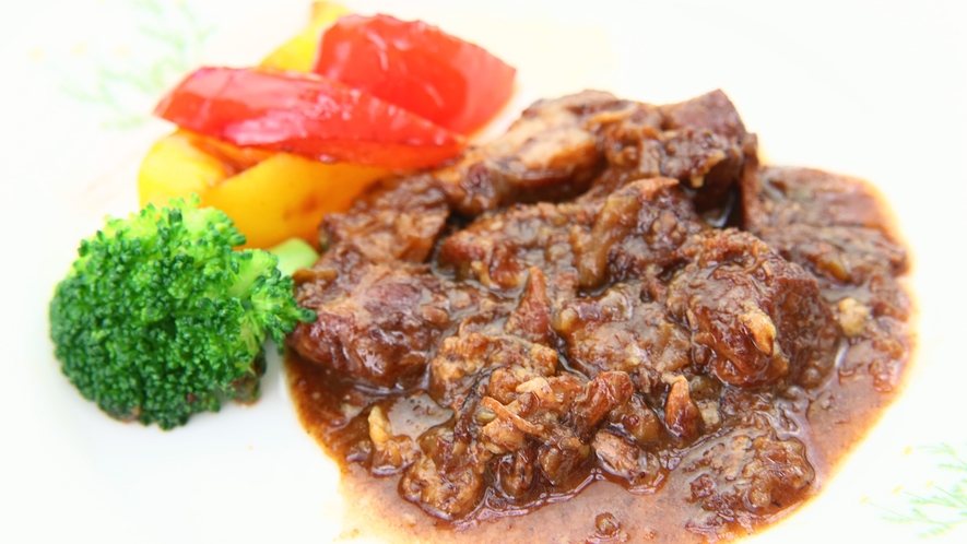 本日の肉◆当館人気「豚肩ロースのバルサミコ酢煮」