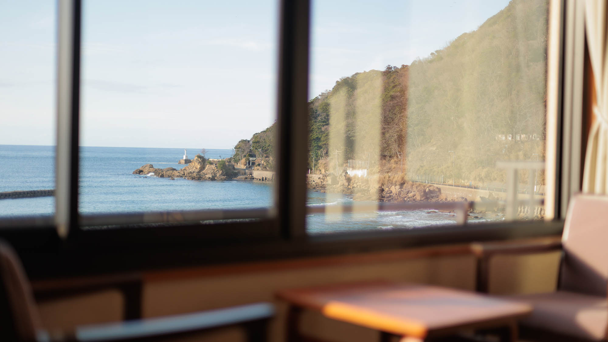 ロビーからも浜詰海岸が一望できます！