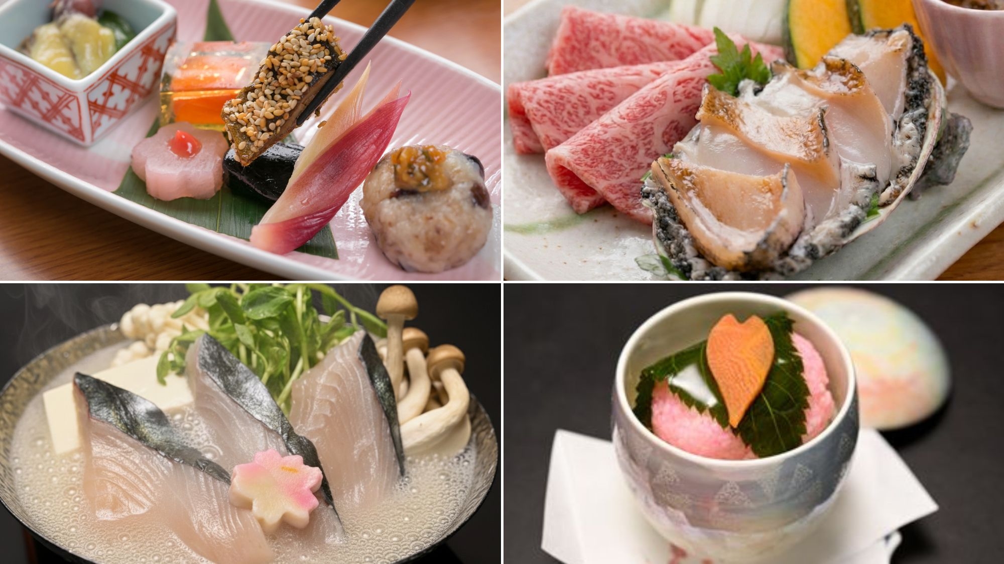 【部屋食人気No.1☆春のグルメ会席/岡山和牛、あわび、鰆】旬食材×郷土料理♪6/1〜夏会席♪