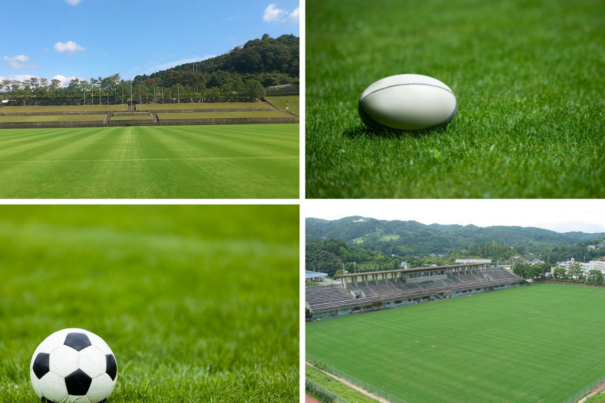 竹亭より車で６分「岡山県美作ラグビー・サッカー場」