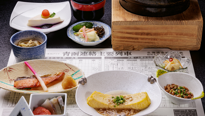 【スタンダード】朝食のみ〜港町ならではの海の幸と釜炊きご飯が美味しいセットメニュー／1泊朝食