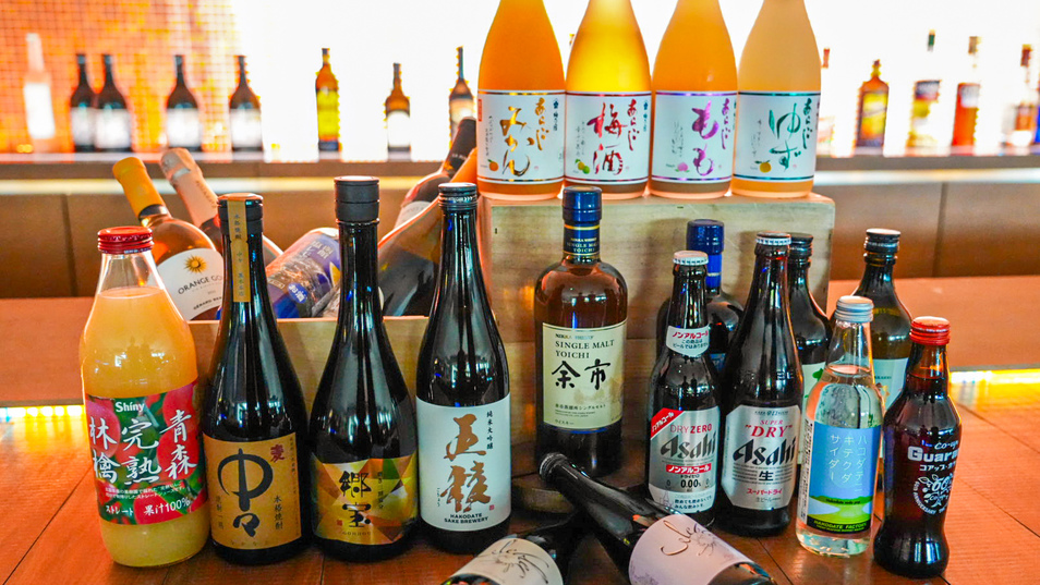 函館を代表する銘酒など、お好みのドリンクをごゆっくりお楽しみください