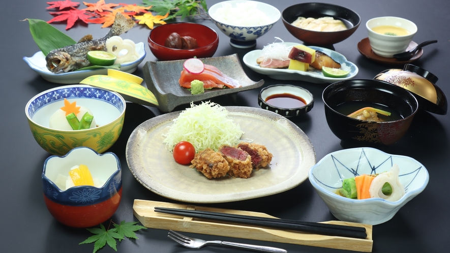 【夕食一例】素材にこだわったお料理