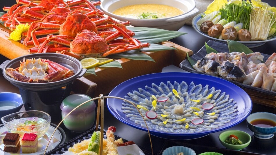 【ふぐ×カニ大相撲】豪華！カニ×ふぐ　蟹３品ふぐ４品で大満足♪日本海の二大味覚を堪能☆彡