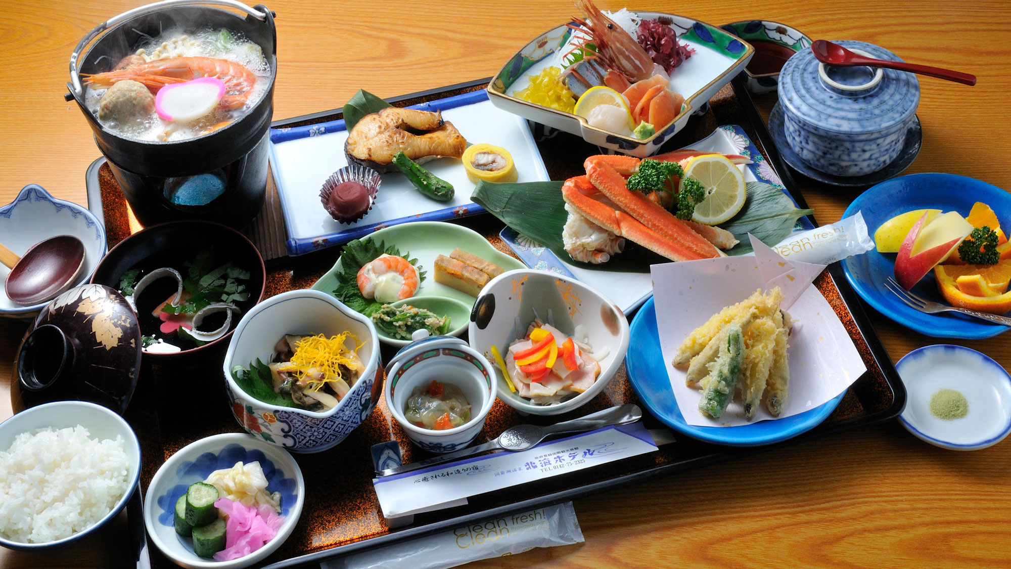 夕食【竹】食材にこだわった「満喫御膳」一例