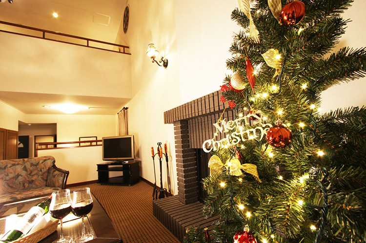 Một số phòng có cây thông Noel.