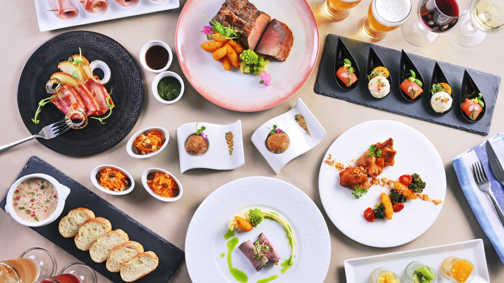 【夕・朝食ブッフェ】ビアホール飲み放題付きプラン　予約時確認事項あり
