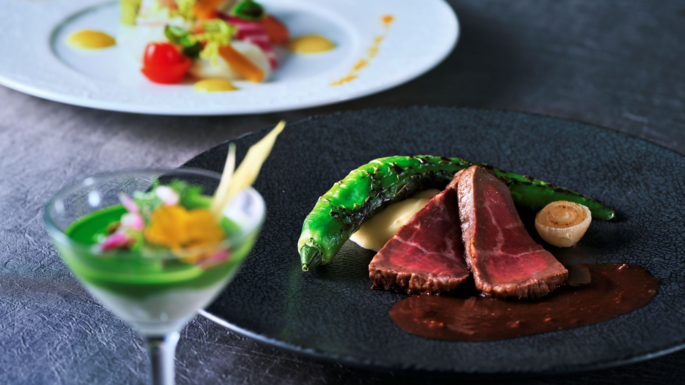 【夕朝食付き】長崎の豊かな食材を堪能するディナーコース＆ワンドリンク付き