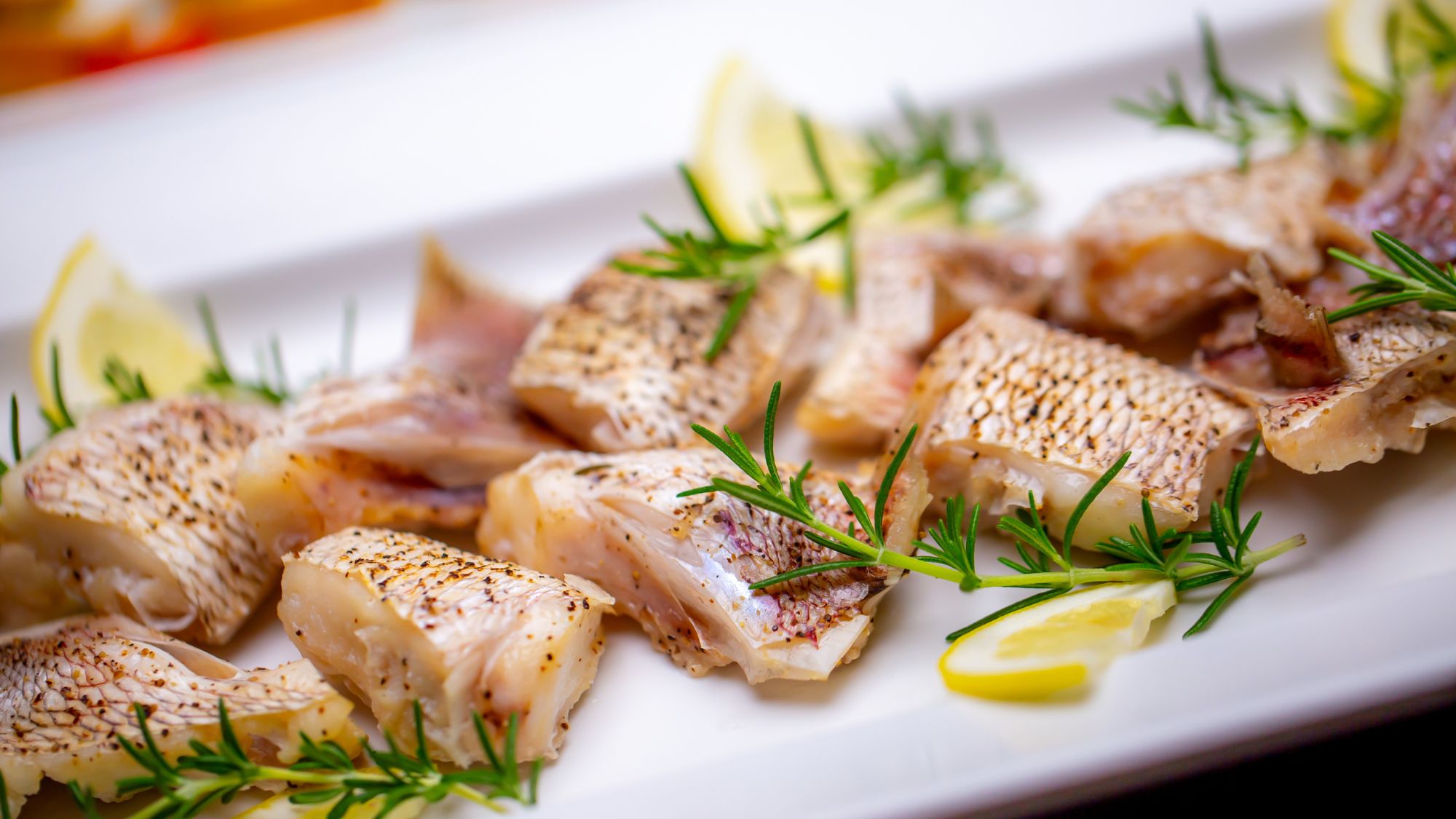 【夕食バイキング】地魚のオードブル（季節料理の一例です）