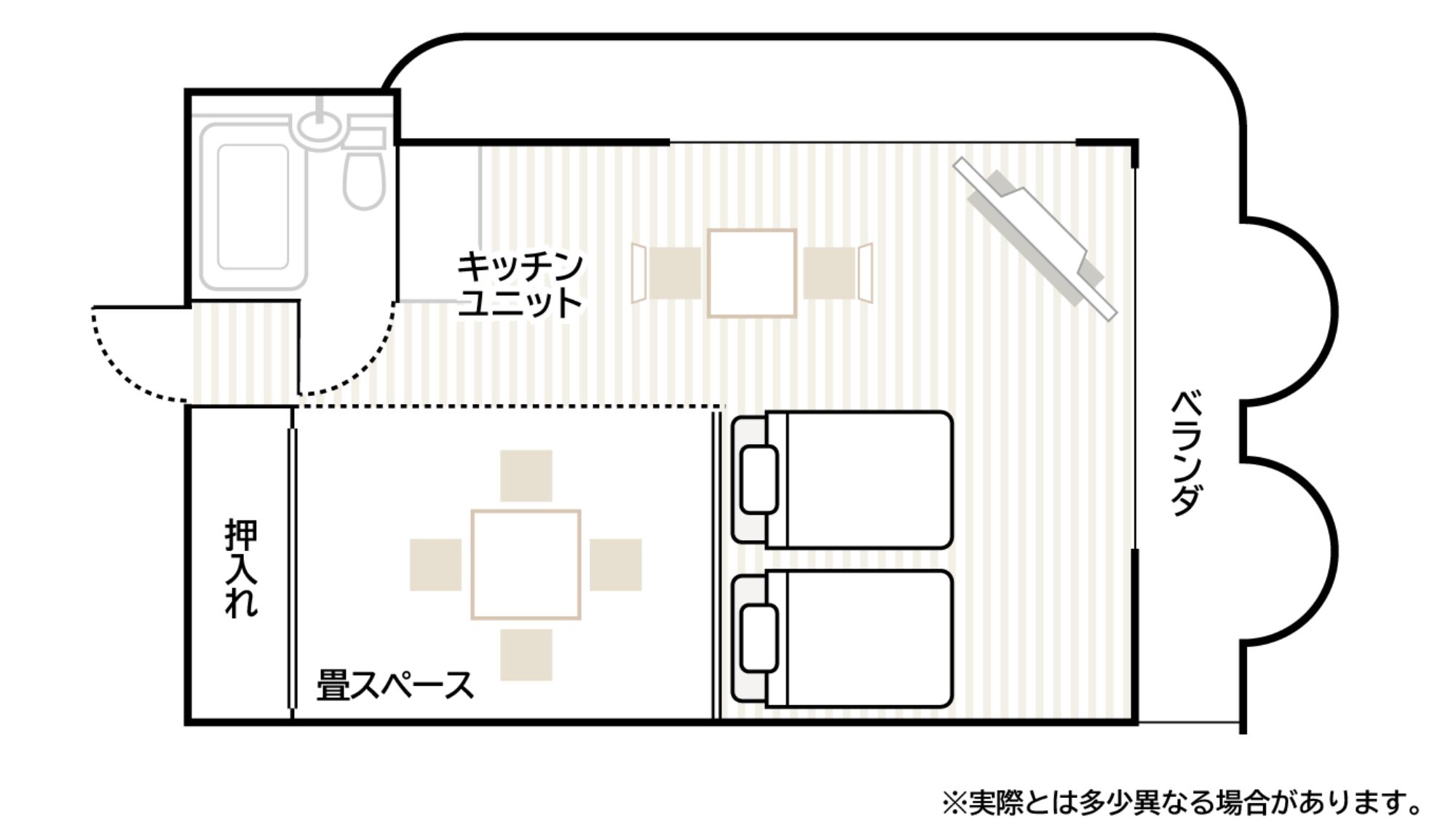 間取り図面　[山側角部屋]