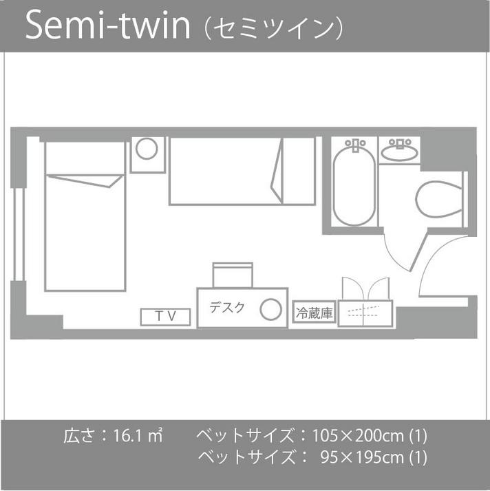 Guest room semi-twin