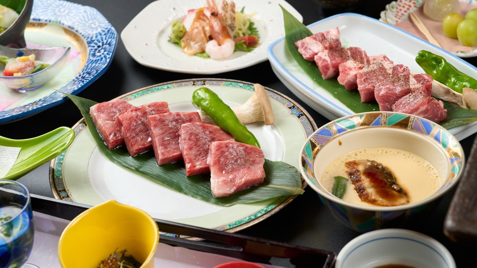 【2食付/グレードアップ】米沢牛×平牧三元豚！山形ブランド肉の贅沢食べ比べプラン【会場食】