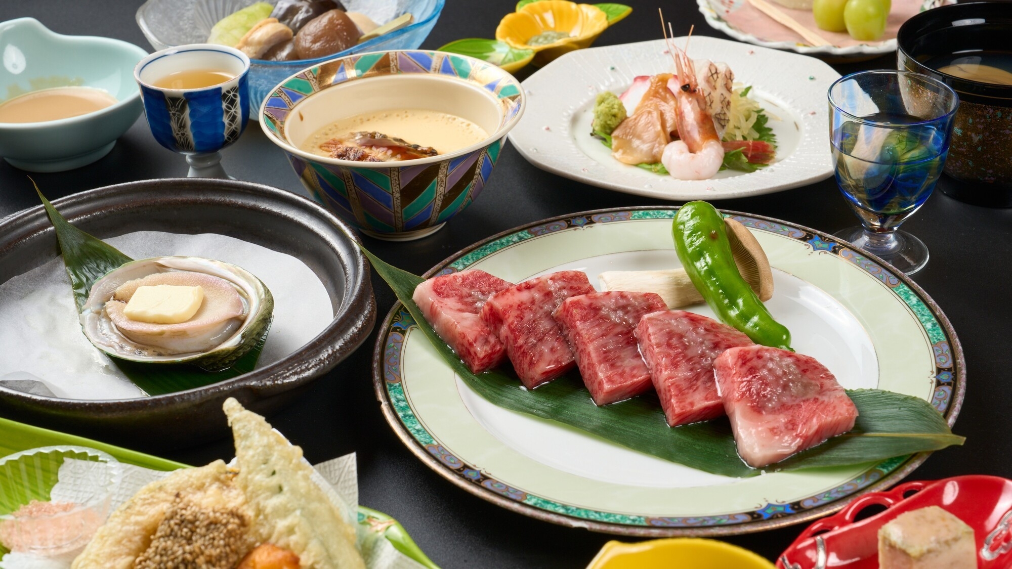 【2食付/グレードアップ】米沢牛×アワビのステーキコンボ！ご馳走よくばりプラン 【会場食】
