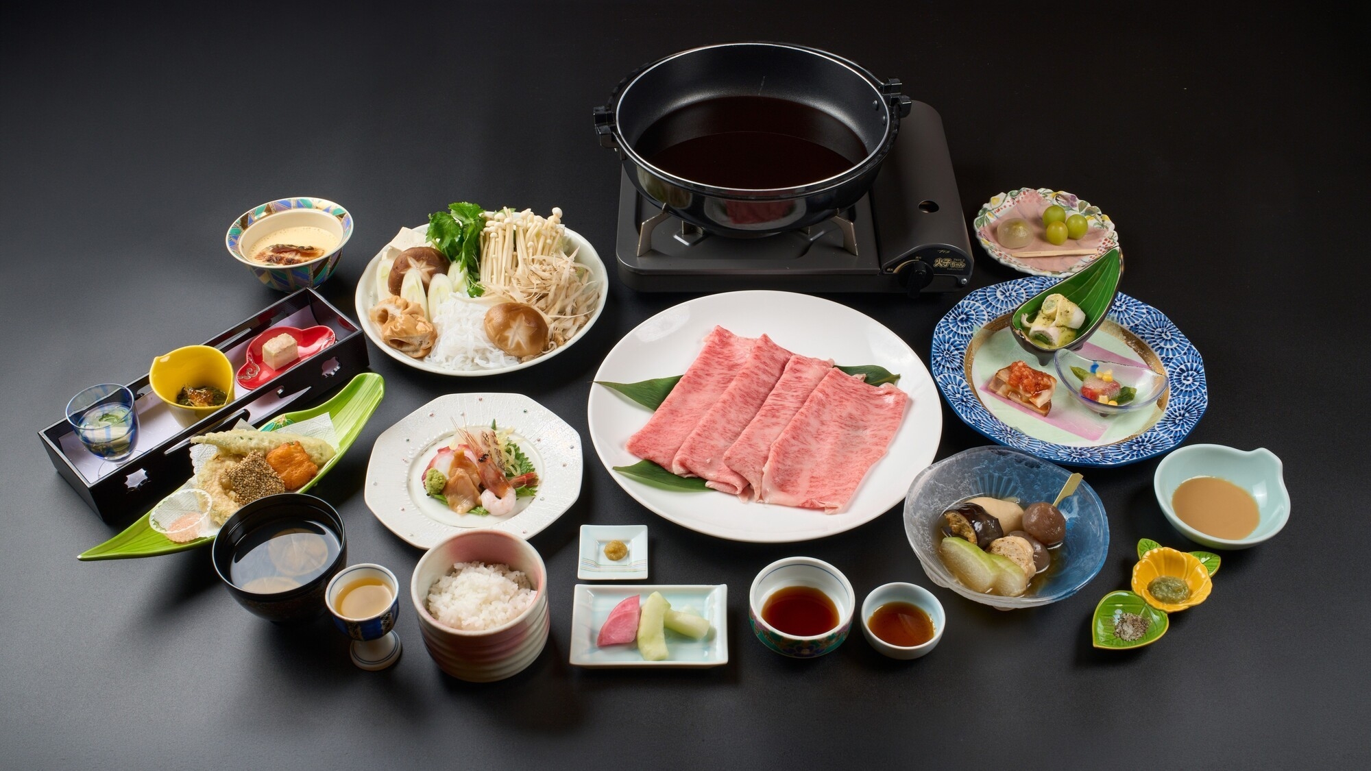【2食付/グレードアップ】丹泉ホテル満喫プラン＋山形牛すき焼きorしゃぶしゃぶ付きプラン【会場食】