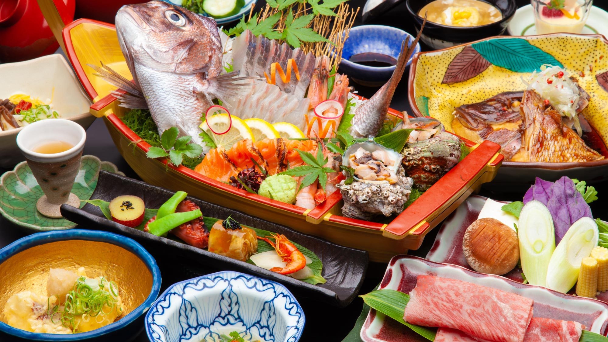 【能登牛×舟盛会席◇部屋食＜温泉露天風呂付き客室＞】人気の舟盛会席と能登牛しゃぶで北陸贅沢体験