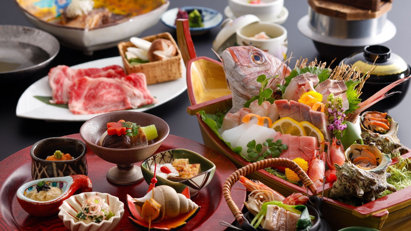 【能登牛×舟盛会席◇部屋食＜温泉露天風呂付き客室＞】人気の舟盛会席と能登牛しゃぶで北陸贅沢体験