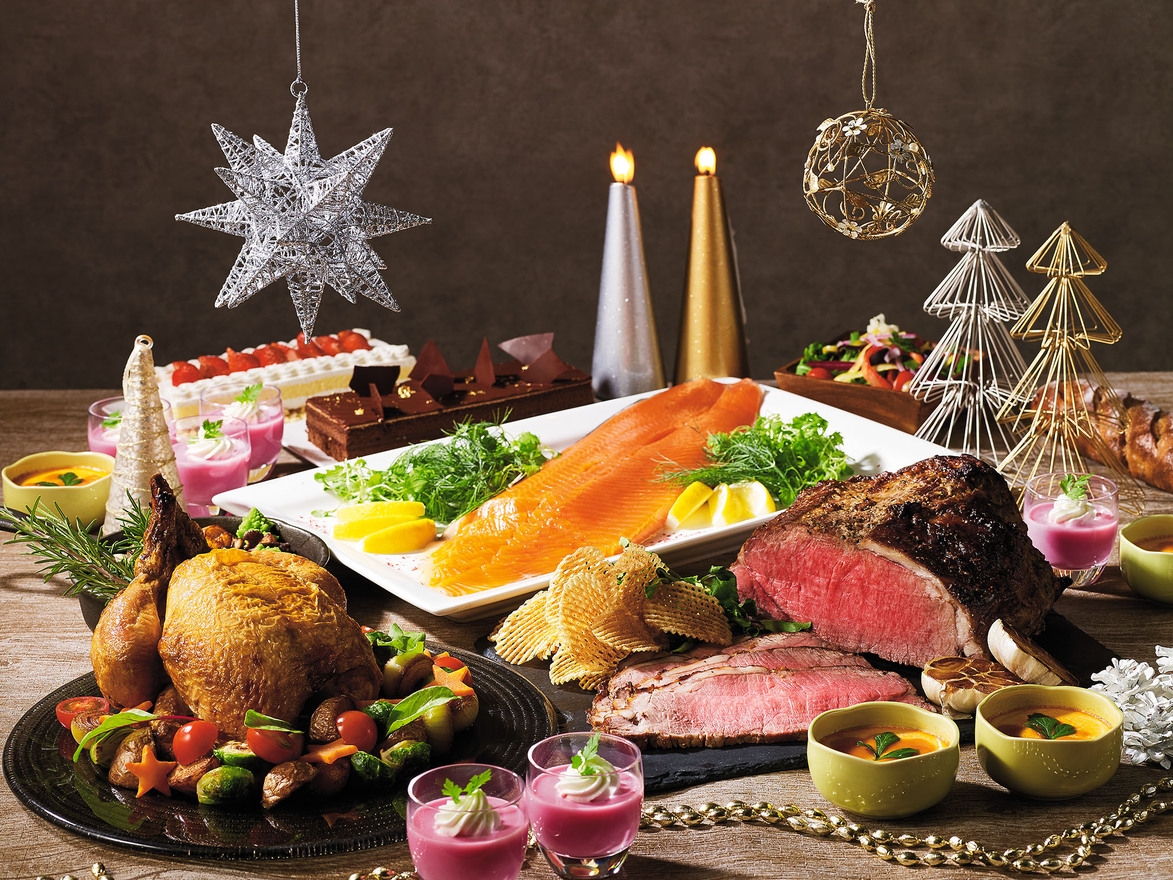 【クリスマス2023】ディナービュッフェ＆ケーキ＆スパークリングワイン付　Xmasプレミアムステイ