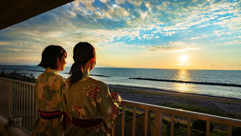 ◆連泊プラン◆美しい夕景も♪温泉も♪料理も♪瀬波をゆ〜っくり満喫★選べる特典付き