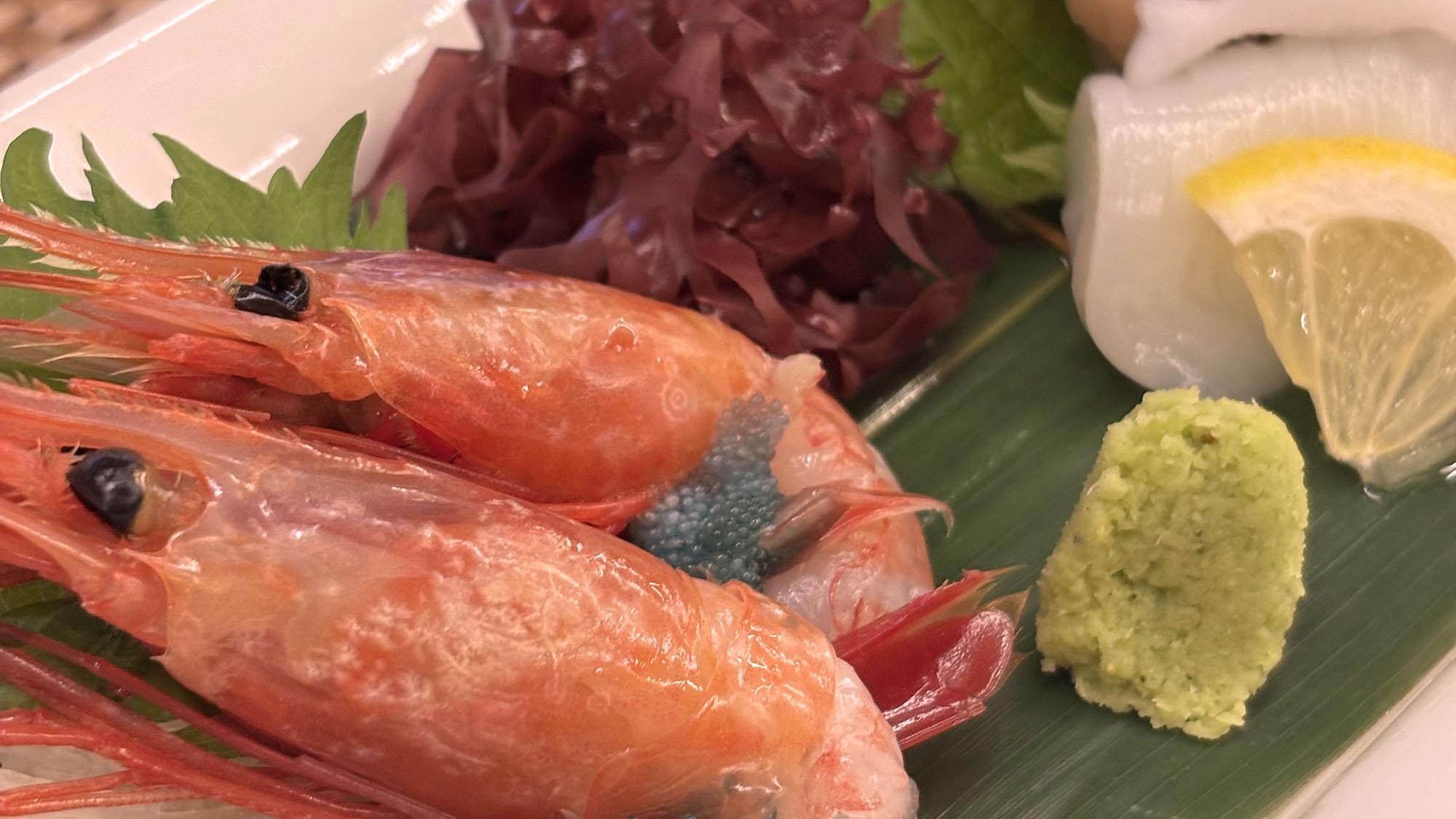 【南蛮海老会席-お造り】盛り合わせ（南蛮海老　ほか）