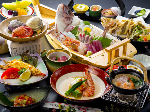 【感謝プラン】えび２種類の美味しさ！伊勢えび造り＆タルタル焼き+舟盛付☆石神さん徒歩２分