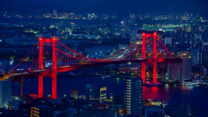 【若戸大橋】「日本新三大夜景都市」で全国1位に認定された北九州の夜景