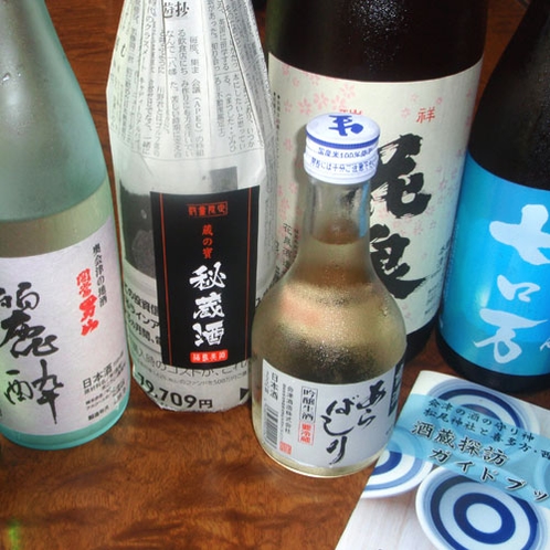 *　地酒各種ご用意しております。季節の食材と福島の地酒を共にお愉しみください。