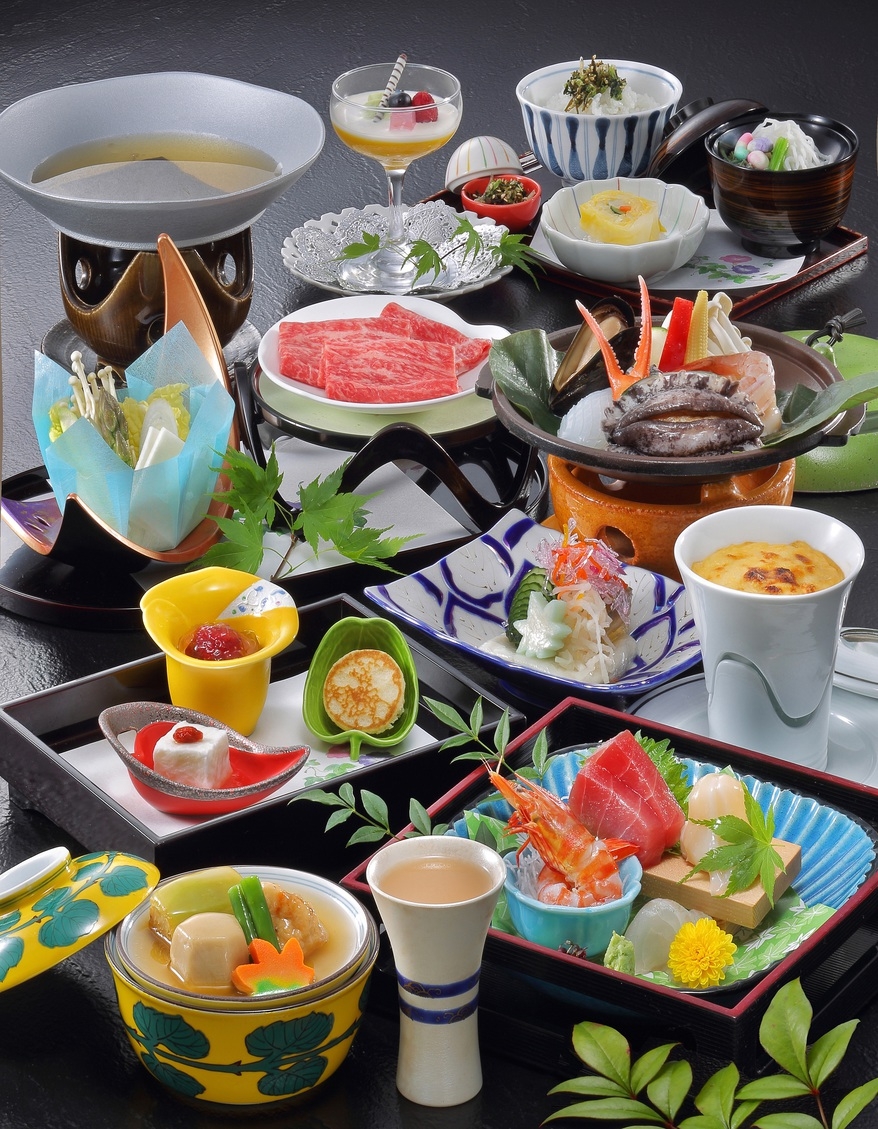 【はなやかコース】　禁煙　〜八幡屋　夏の美味紀行〜　海鮮・山菜・・・八幡屋のお料理満載♪