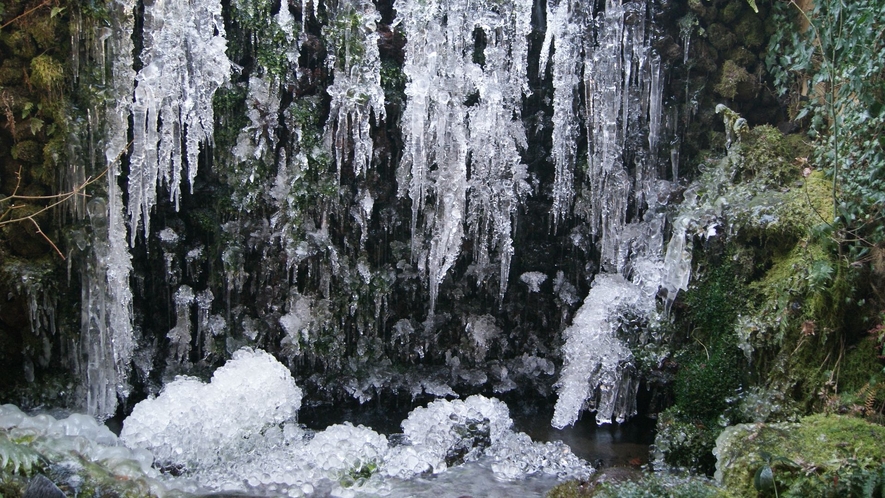 氷瀑は冬の風物詩。