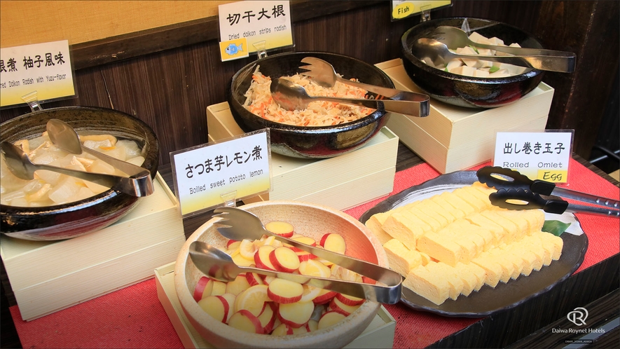 朝食メニュー「おばんざい各種」