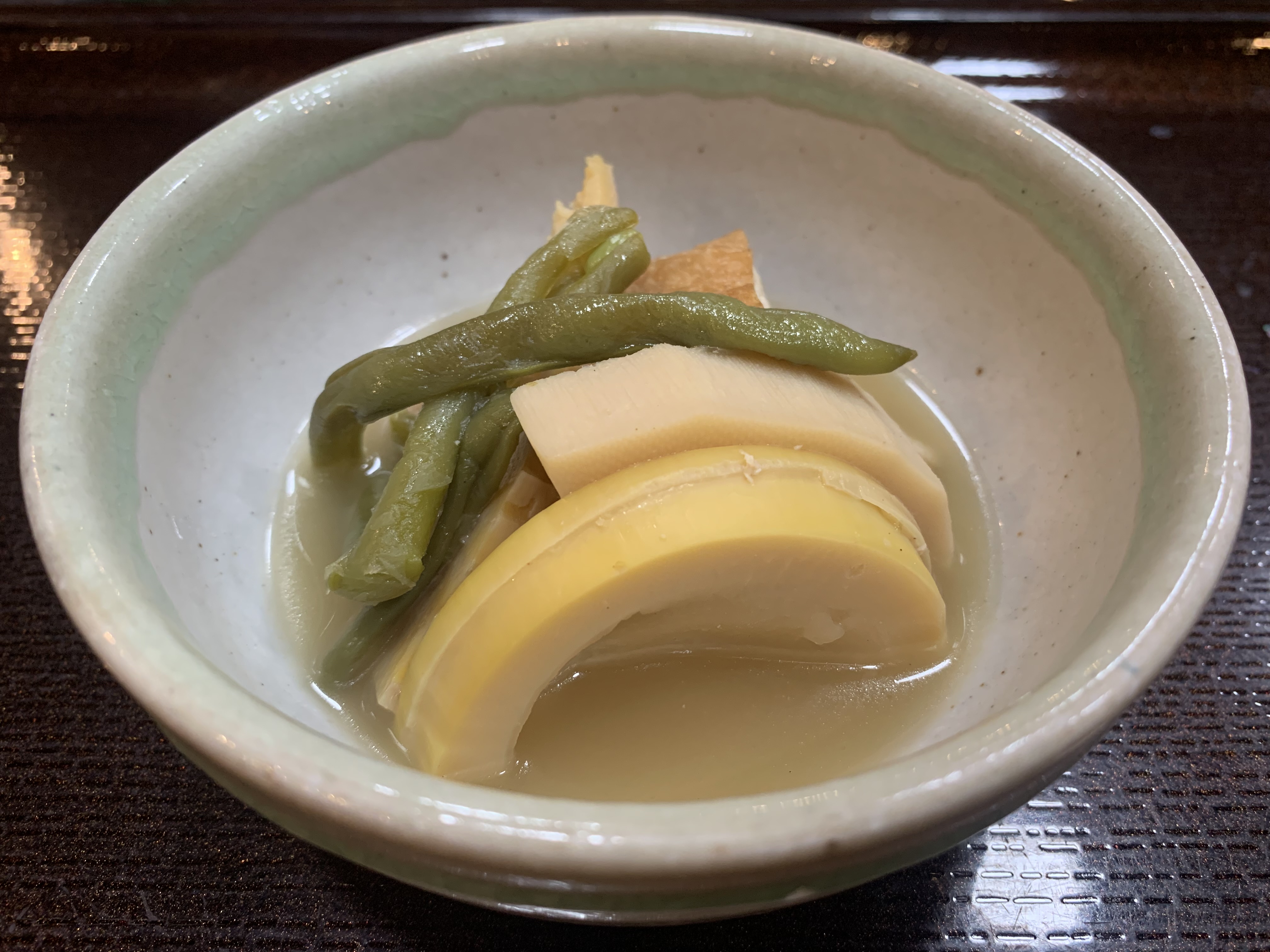タケノコとインゲンと揚げの煮物