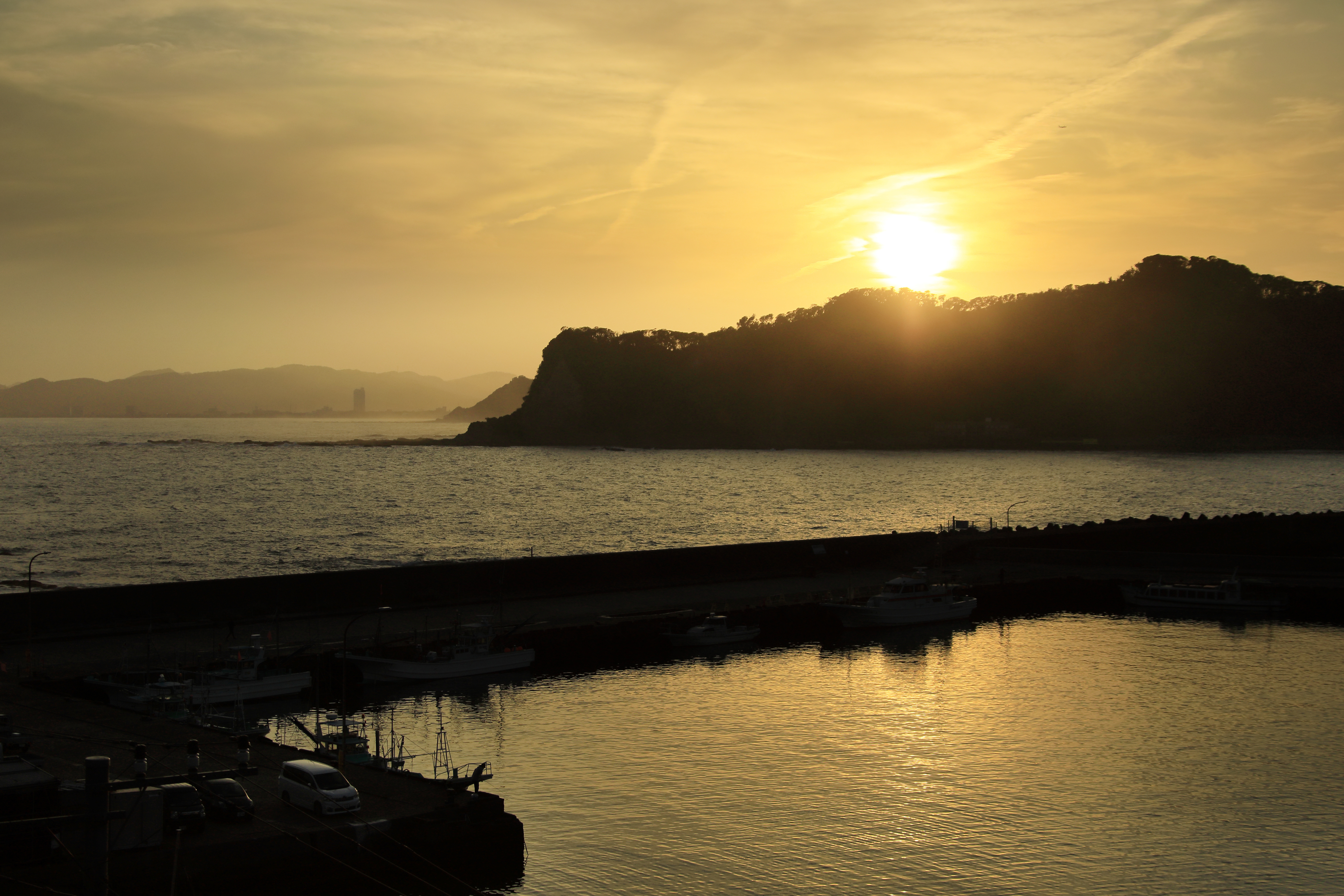 太平洋　夕景