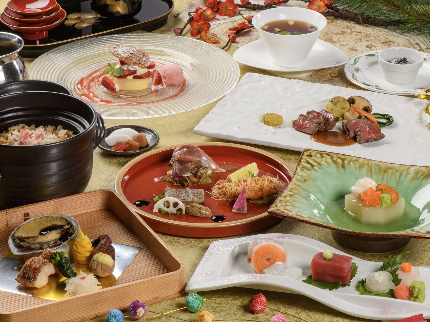 ＜夕食時間：19時45分開始＞【年末年始】特選和洋〜旬恵〜【2食付】≪眺望おまかせ・スタンダード≫