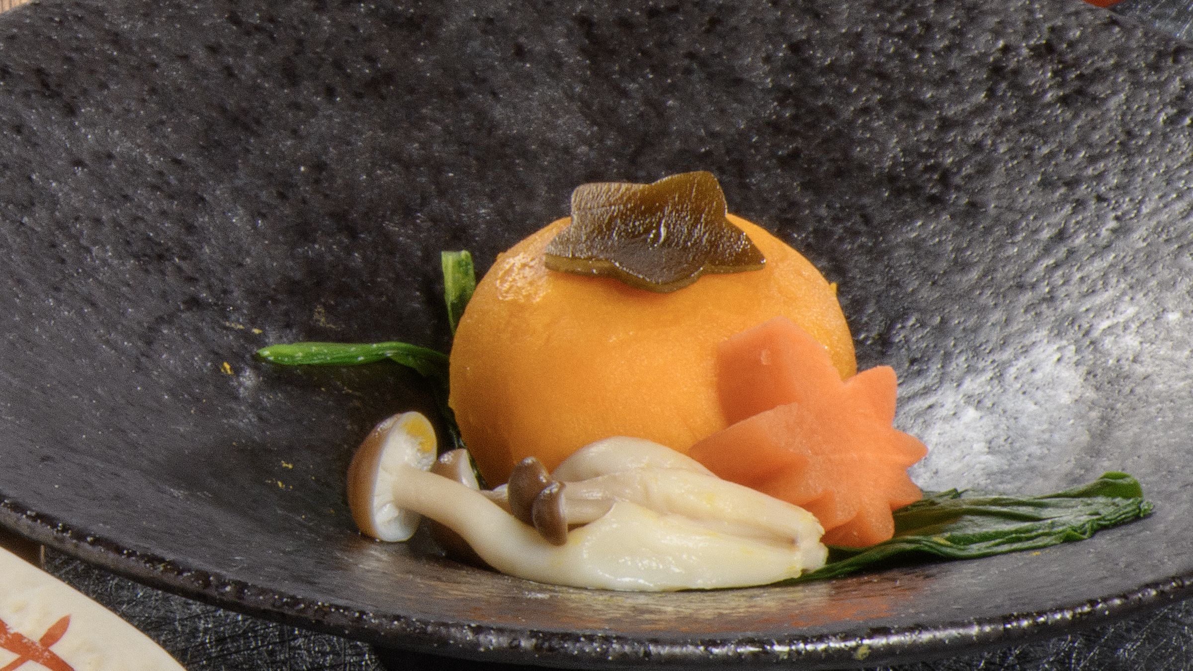 ＜11月・12月のおすすめの一品＞煮物（南瓜饅頭　海老　占地）【夕星】