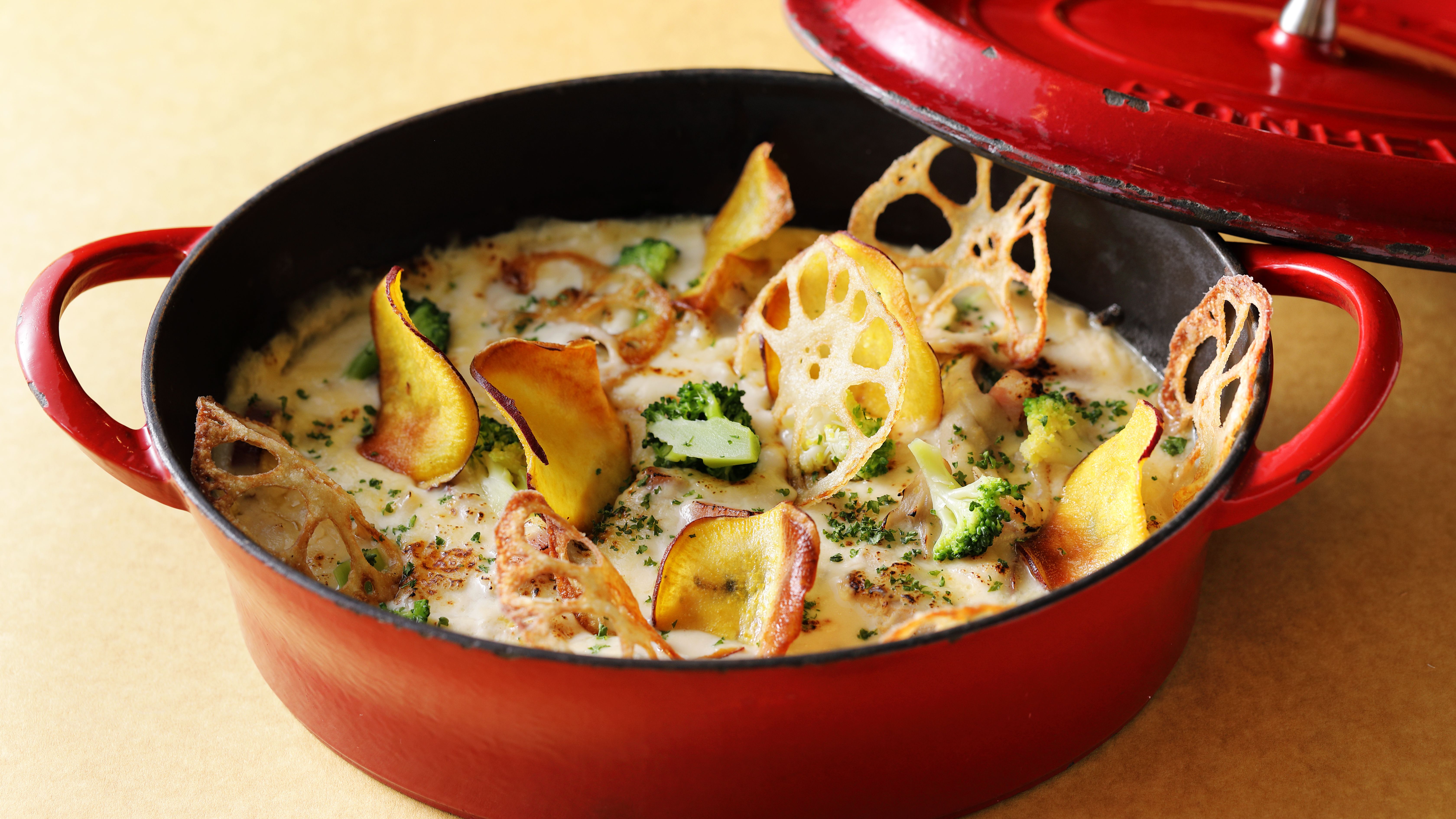 【A-1グランプリ】静岡県産シルクスイートと椎茸、伊豆味噌の和風グラタン（室伏真一 作）