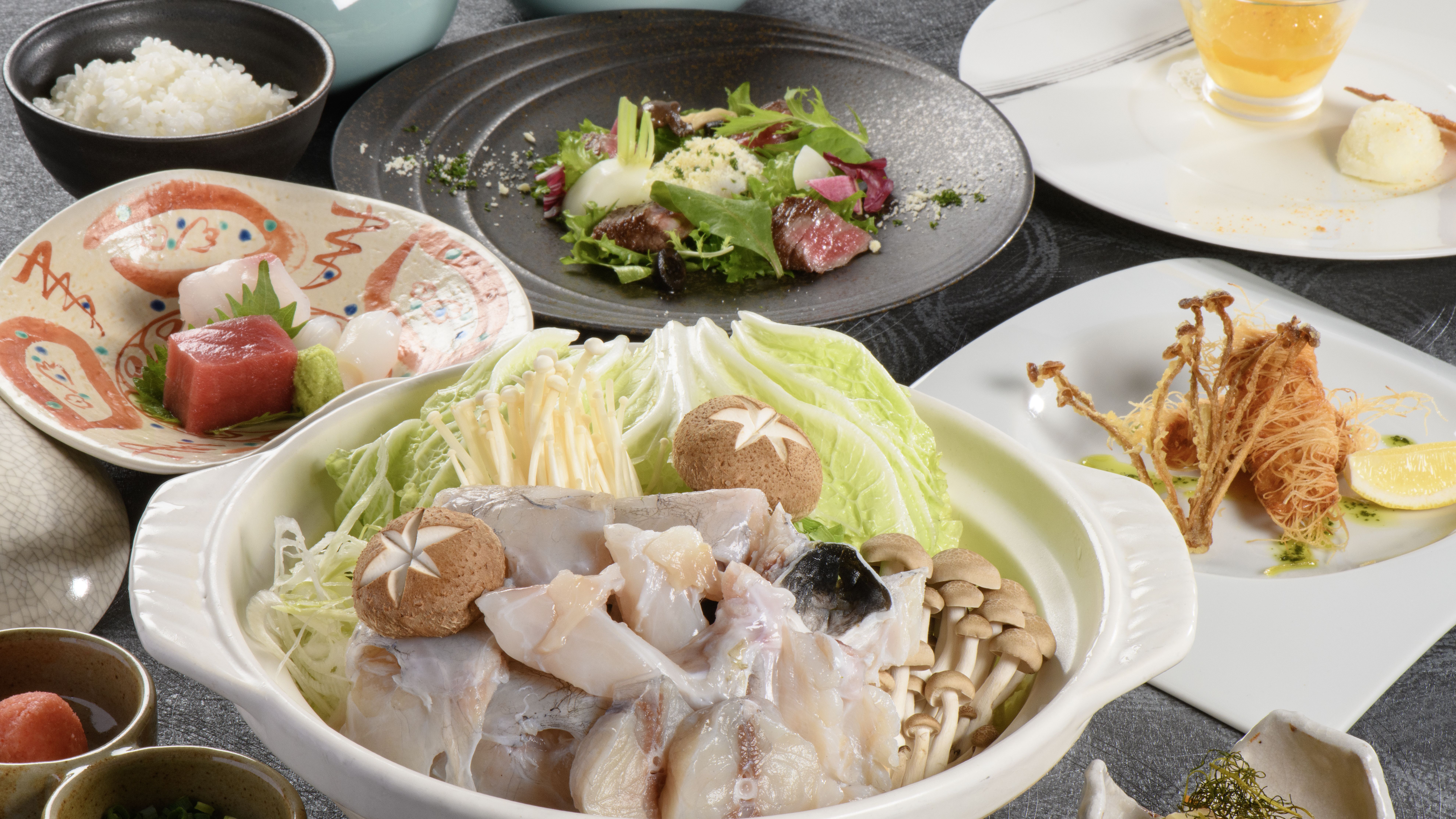 【特別和洋折衷コース】旬恵～megumi～（お食事画像は季節により異なります）