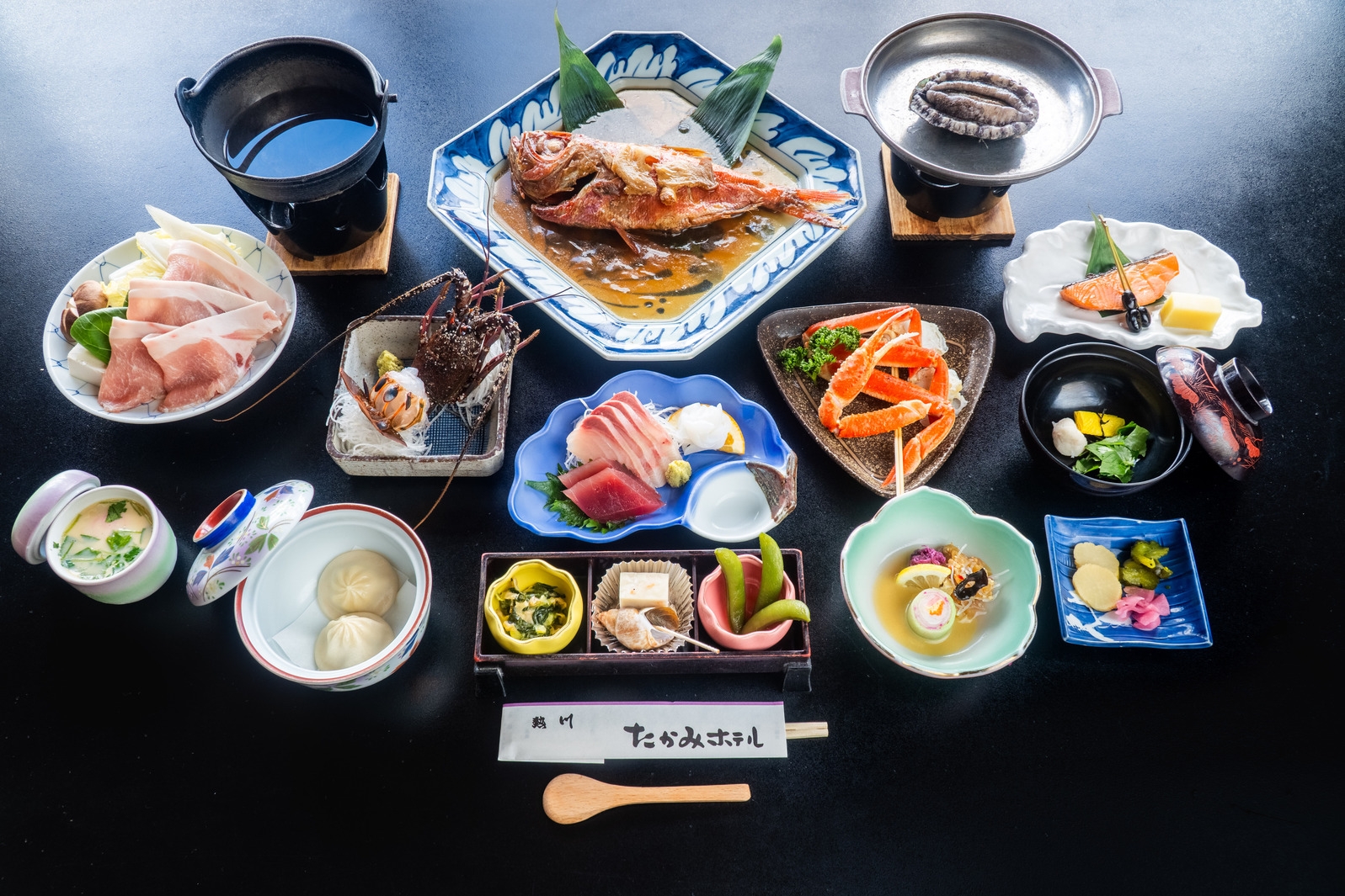 当館1番豪華会席★【グルメプラン】スタンダード会席＋伊勢海老・鮑踊り焼・蟹・熱川ポークしゃぶしゃぶ♪