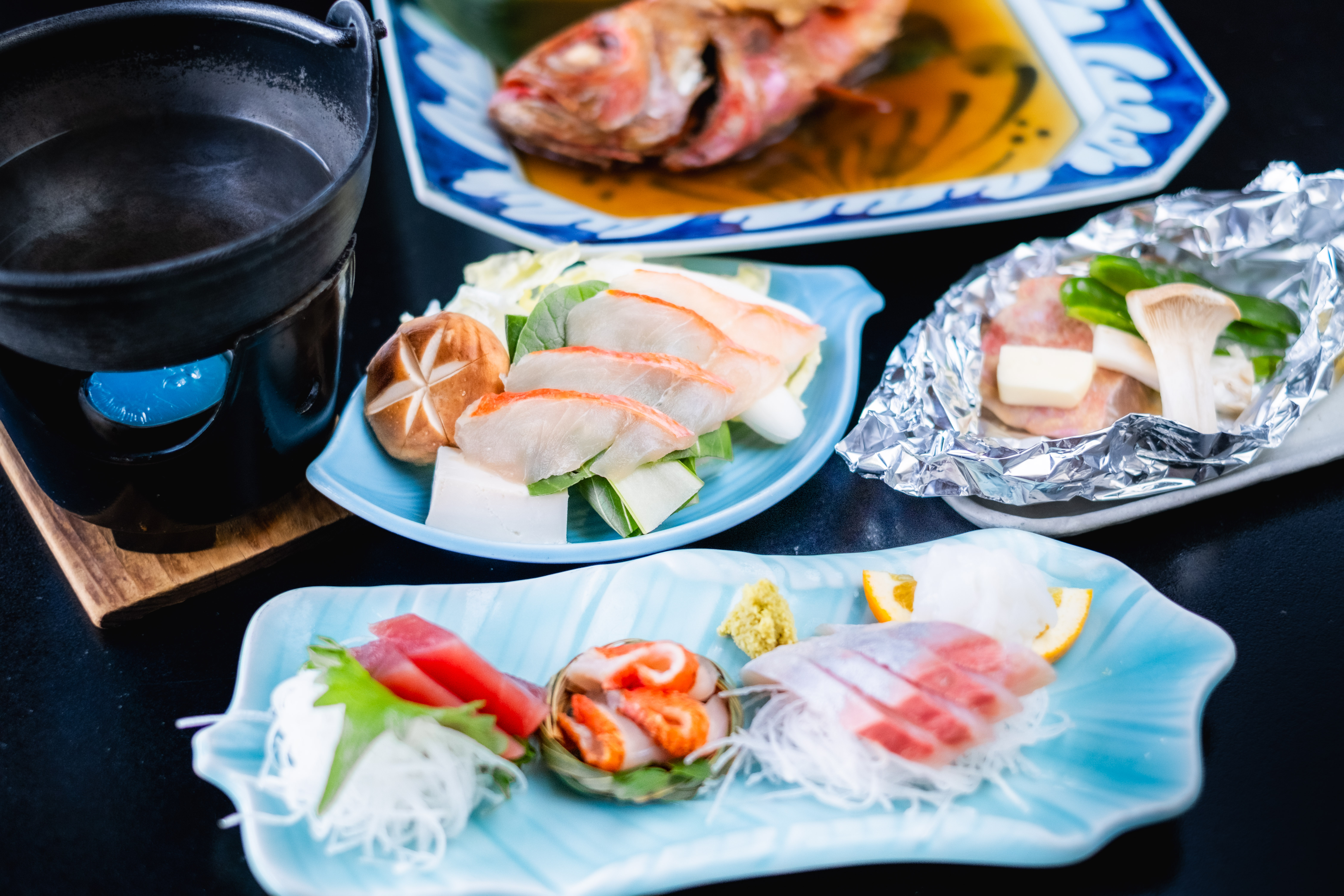 金目尽くし会席のお料理一部