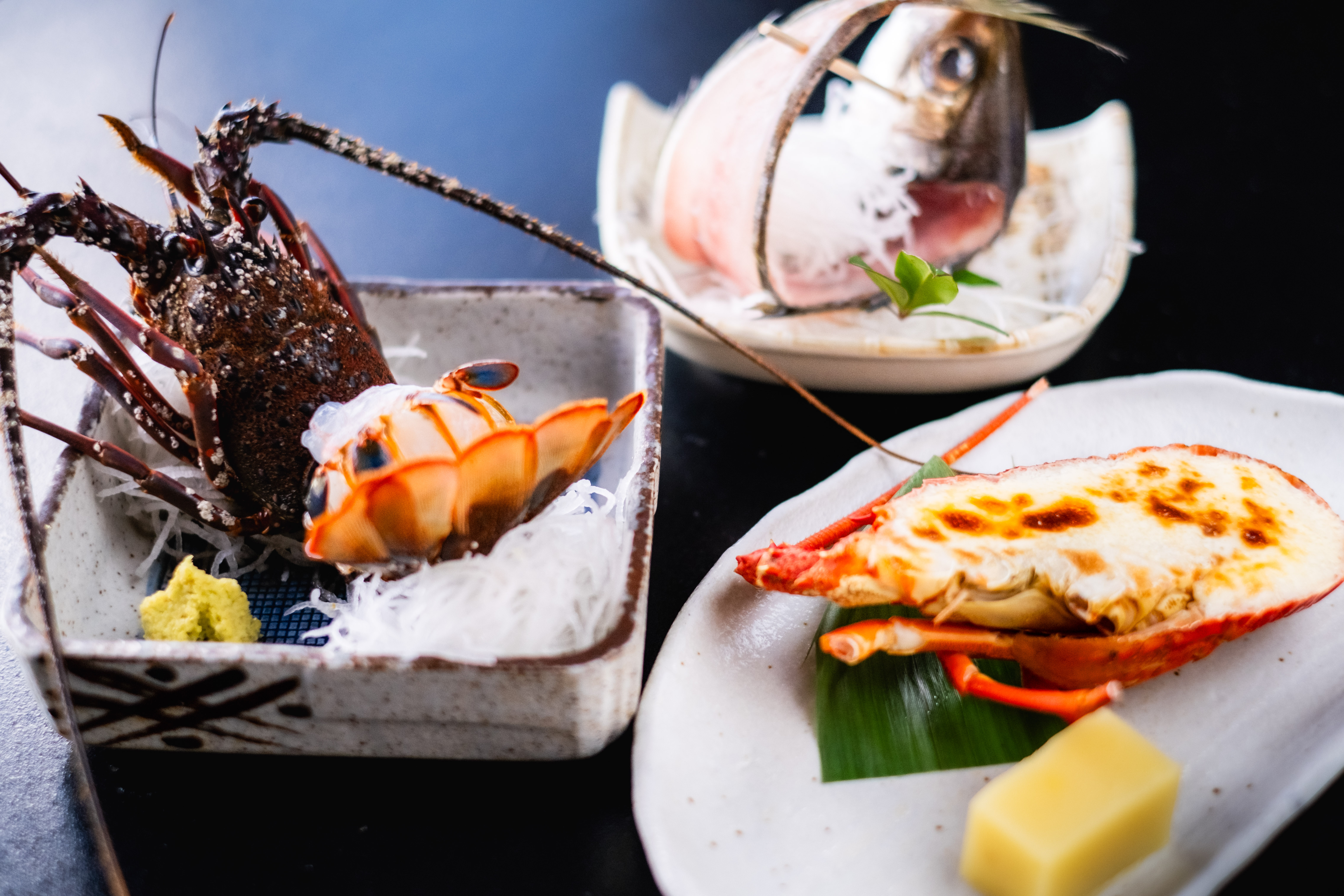 伊勢海老会席一部のお食事