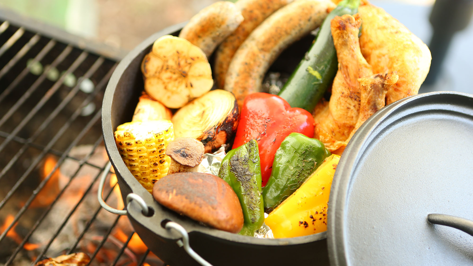 【夏・BBQ】ダッチオーブンのお料理でお洒落にどうぞ。