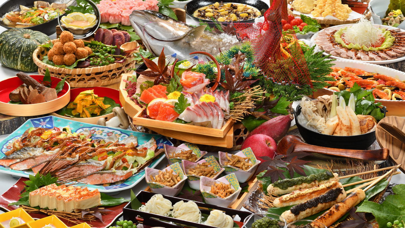 【楽天月末セール】秋田名物や山海の幸など『全50品以上』を食べ尽くし！うめゃものビュッフェ♪