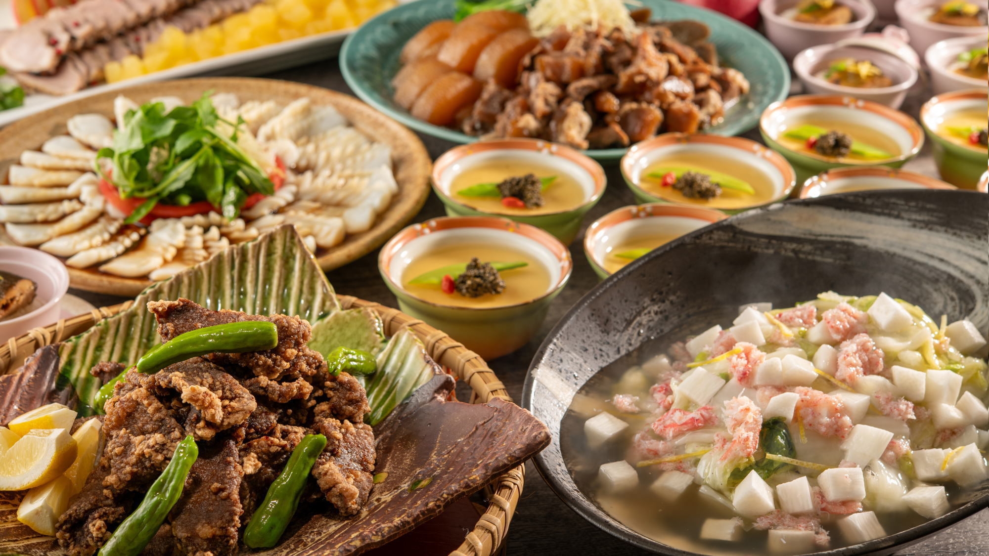 【レストランリニューアル1周年記念プラン】山麓の寿司が10種に！希少なジビエ料理の熊鍋が登場！