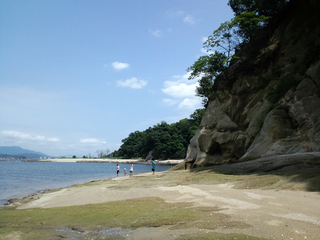 宮島のビーチ
