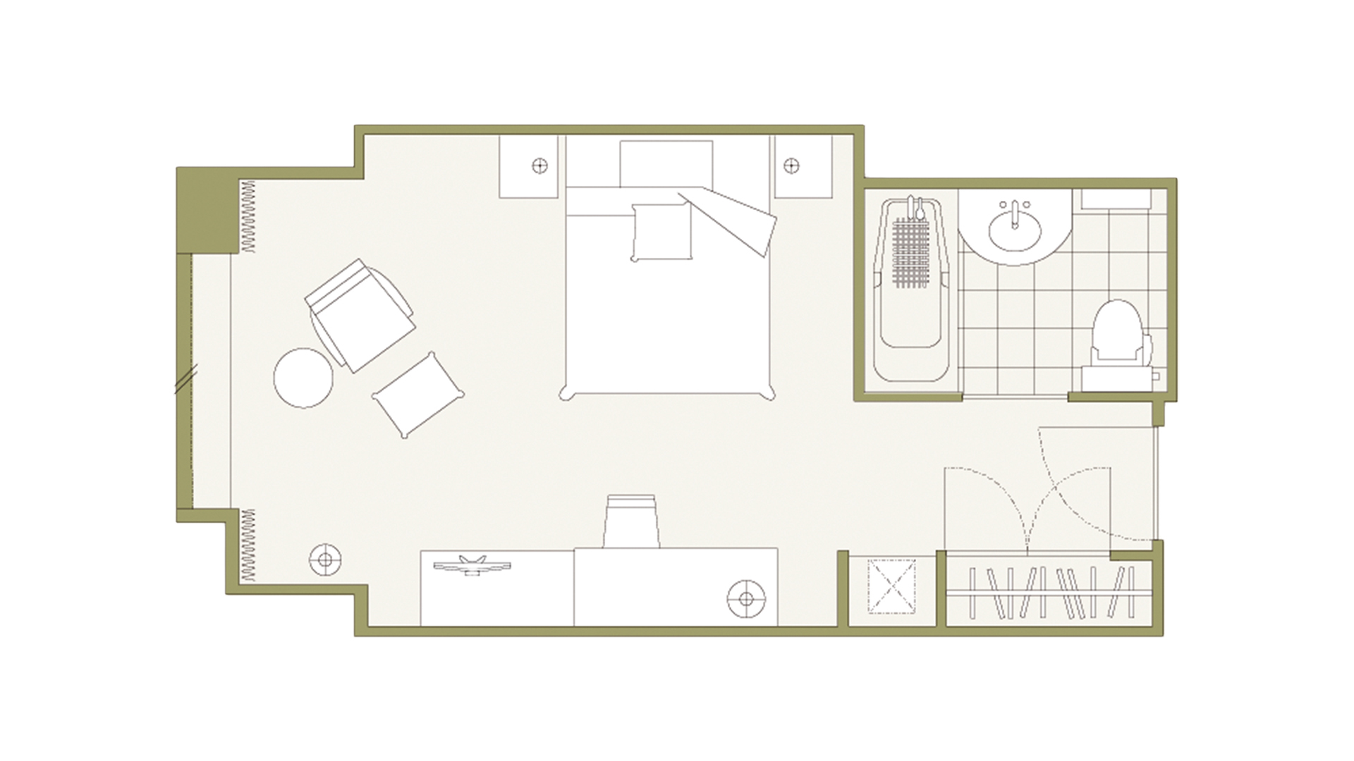 スタンダードダブル平面図