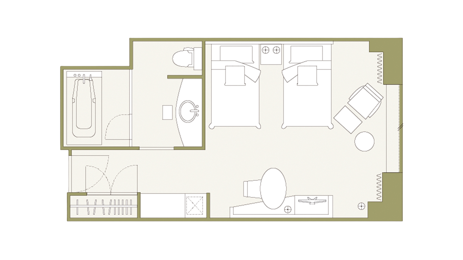 スタンダードスーペリアツイン平面図
