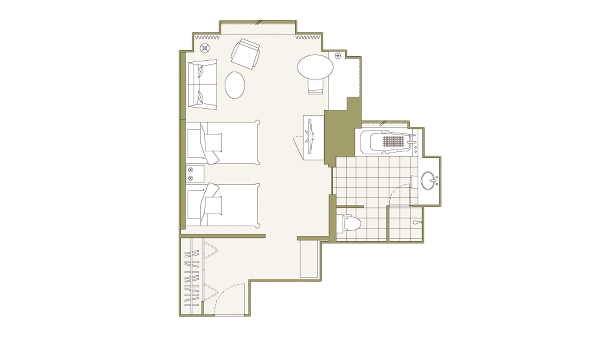 スタンダードコーナーツイン平面図