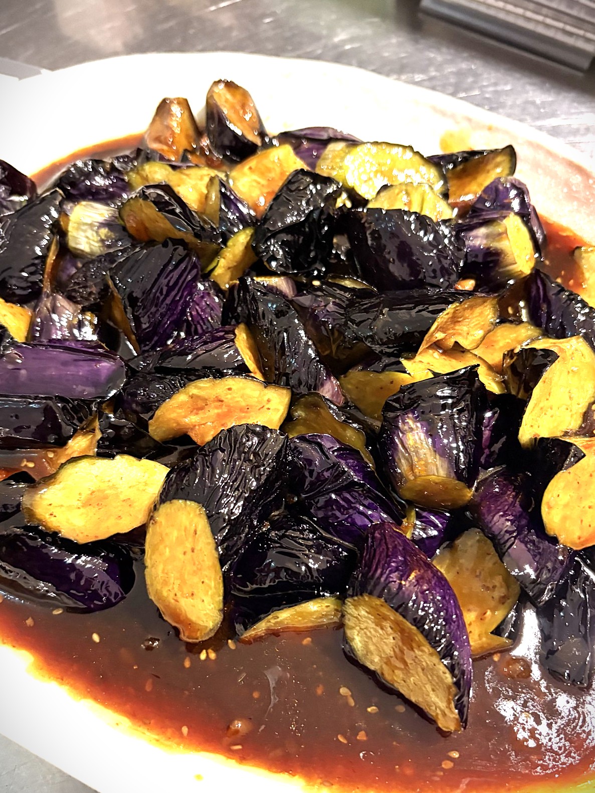 茄子のピリ辛炒め