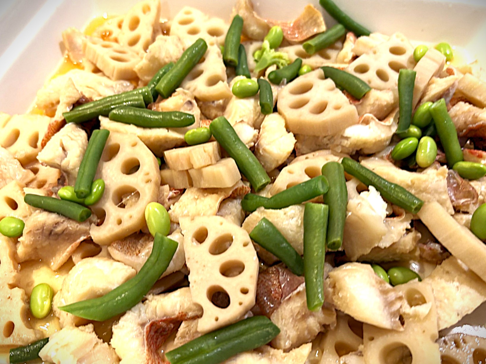 朝食ブッフェメイン魚料理赤魚の煮つけ