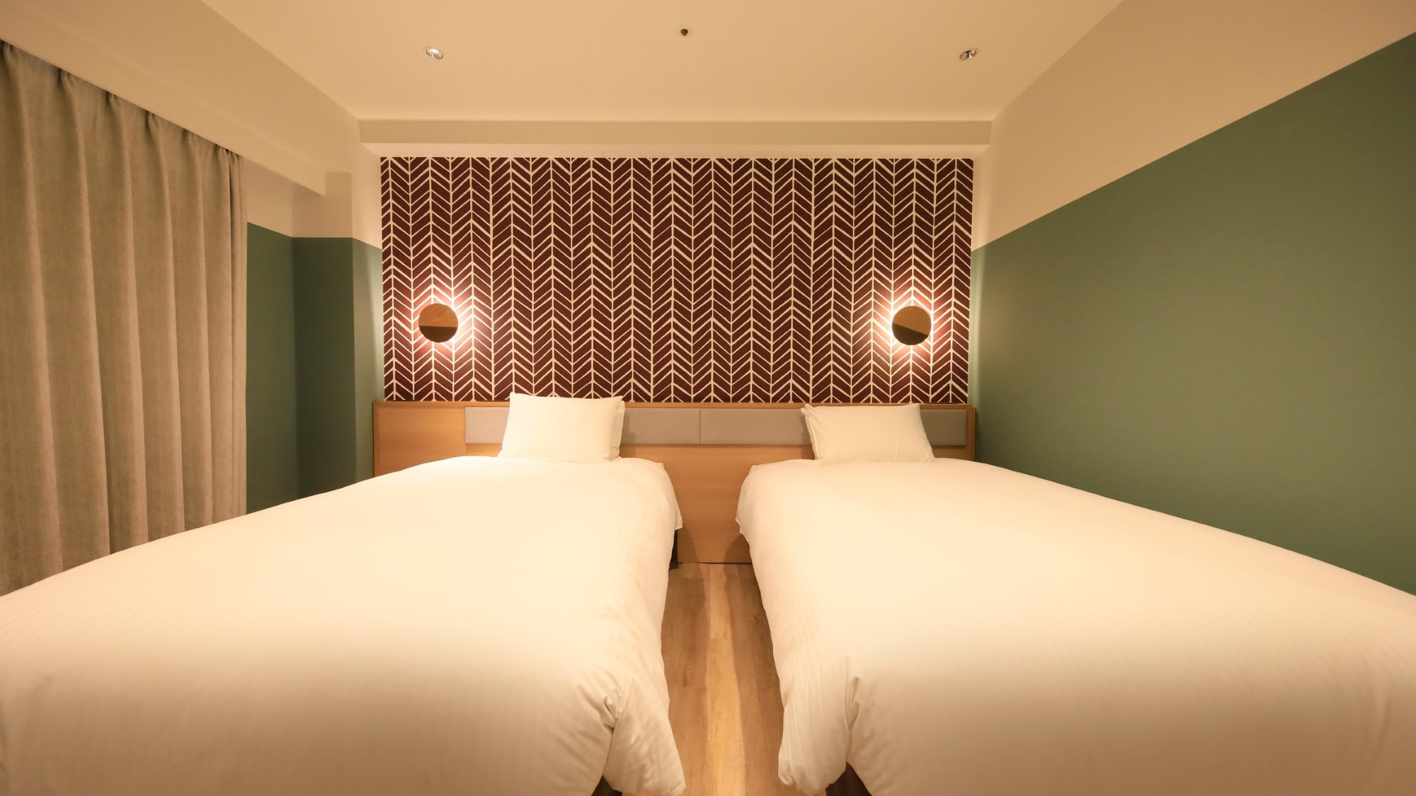 ツインルーム ベッド全体