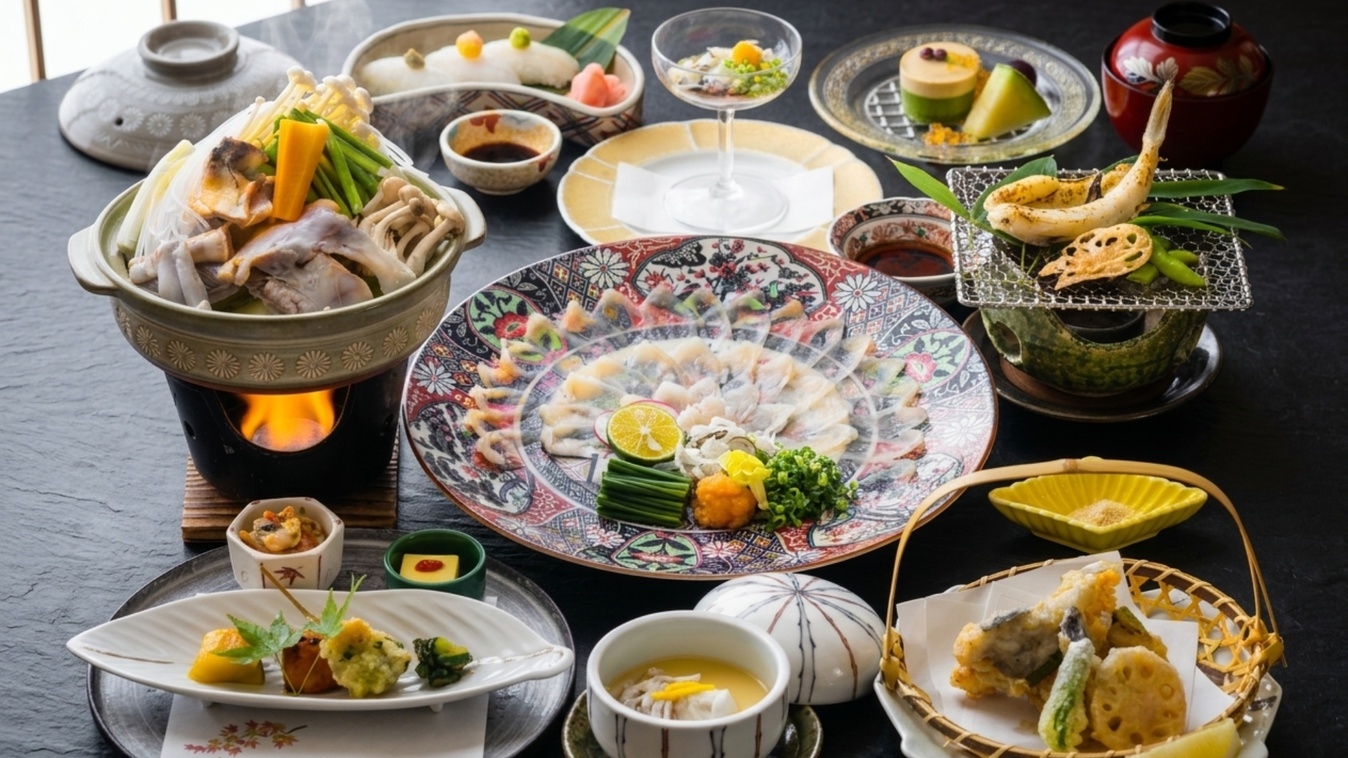 【冬グルメ-とらふぐ-◆至ふくコース】 冬の高級食材「とらふく」を味わい尽くす全6品のフルコース