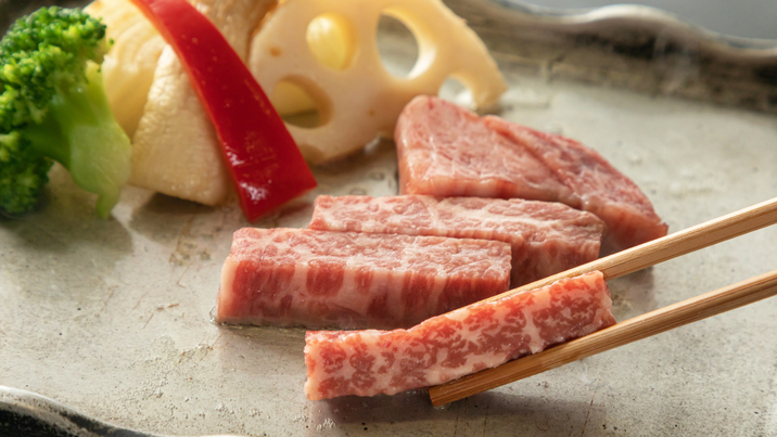 【高森牛の陶板焼き】